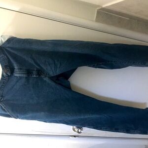 Staned with yellow paint wrangler jeans 40x32